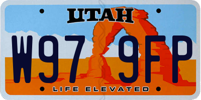 UT license plate W979FP