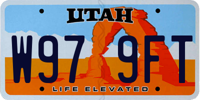 UT license plate W979FT