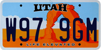 UT license plate W979GM