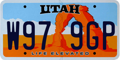 UT license plate W979GP