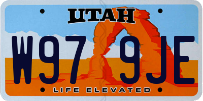UT license plate W979JE