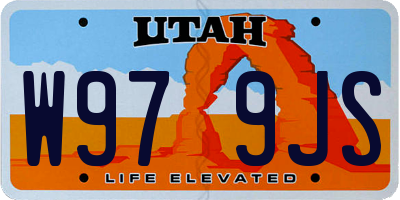 UT license plate W979JS