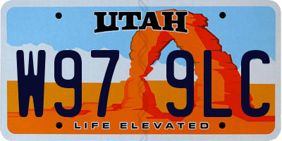 UT license plate W979LC