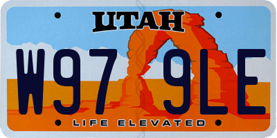 UT license plate W979LE