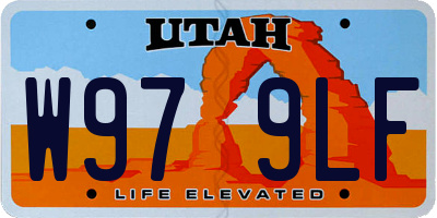 UT license plate W979LF