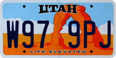 UT license plate W979PJ