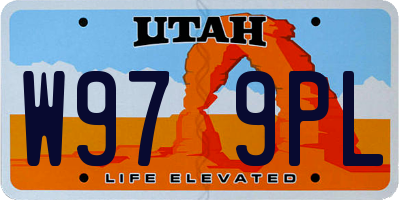 UT license plate W979PL