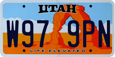 UT license plate W979PN