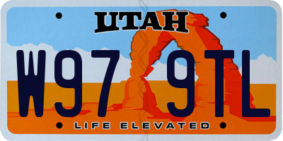 UT license plate W979TL