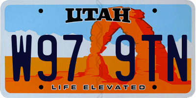 UT license plate W979TN