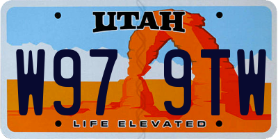 UT license plate W979TW