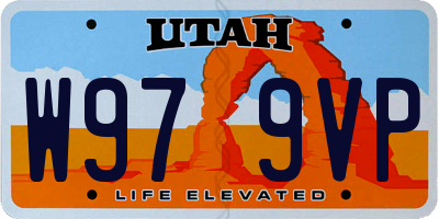 UT license plate W979VP