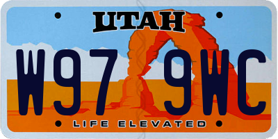 UT license plate W979WC