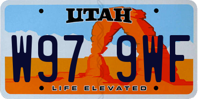 UT license plate W979WF