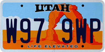 UT license plate W979WP