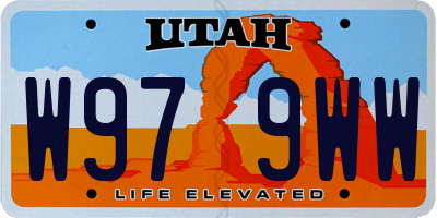 UT license plate W979WW