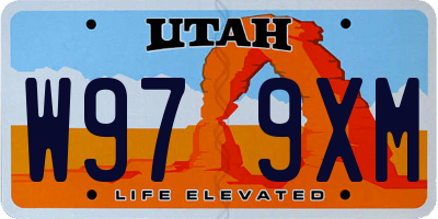 UT license plate W979XM