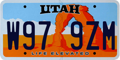 UT license plate W979ZM