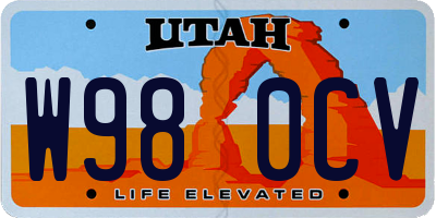 UT license plate W980CV