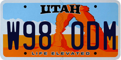 UT license plate W980DM