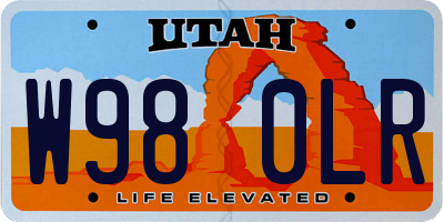UT license plate W980LR