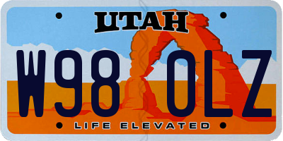 UT license plate W980LZ