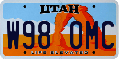 UT license plate W980MC