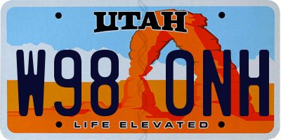 UT license plate W980NH