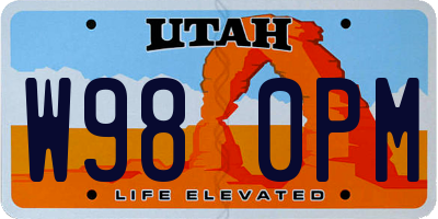 UT license plate W980PM