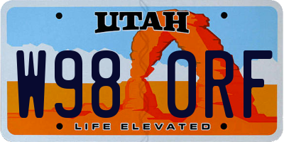 UT license plate W980RF