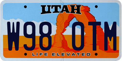 UT license plate W980TM