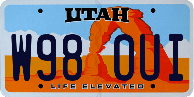 UT license plate W980UI