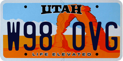 UT license plate W980VG