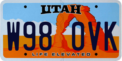 UT license plate W980VK