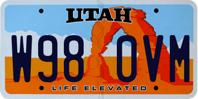 UT license plate W980VM
