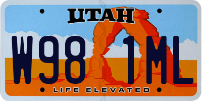 UT license plate W981ML