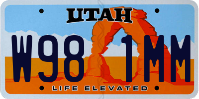 UT license plate W981MM