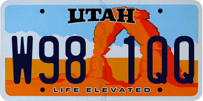 UT license plate W981QQ