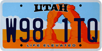 UT license plate W981TQ