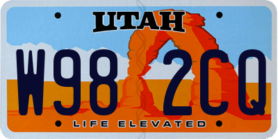 UT license plate W982CQ