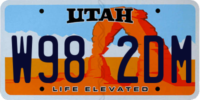 UT license plate W982DM