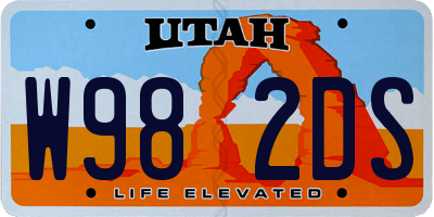 UT license plate W982DS