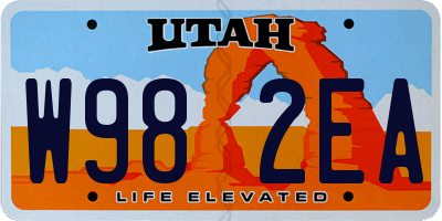 UT license plate W982EA