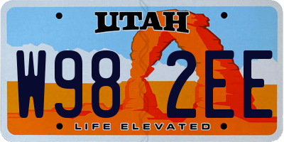 UT license plate W982EE