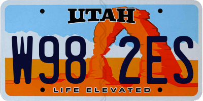 UT license plate W982ES