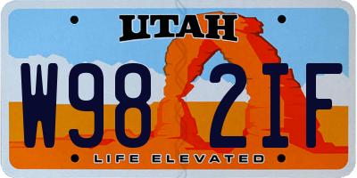 UT license plate W982IF