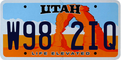 UT license plate W982IQ