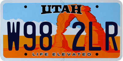 UT license plate W982LR