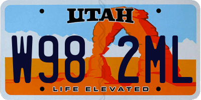UT license plate W982ML