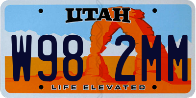 UT license plate W982MM